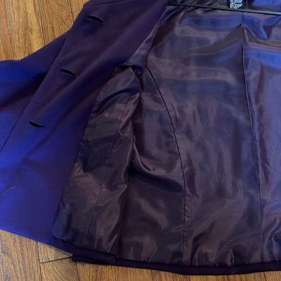 Sandro | Eggplant Purple 3/4 Sleeve Blazer Size Large Petite Office Business - Picture 7 of 10